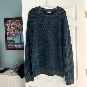 blue knit sweater